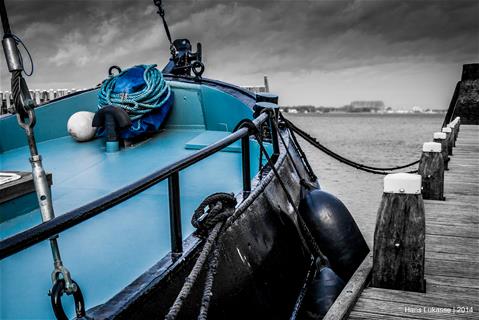 Boot in blauw