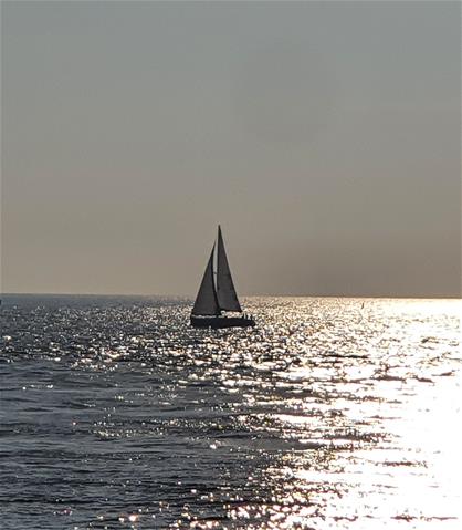 Sailing into sunset